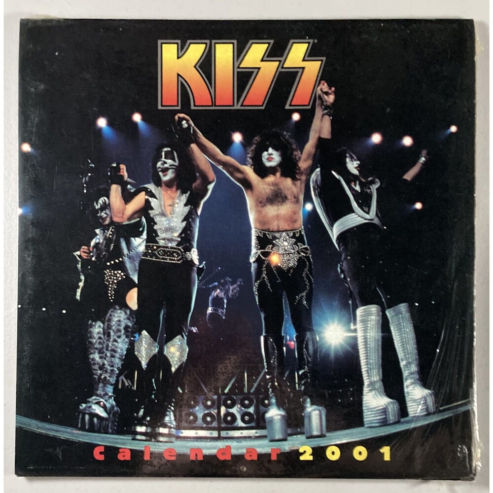 KISS: 12 month Calendar, 2001, Shrink Wrapped, opened: • Paul, Gene, Ace, Peter